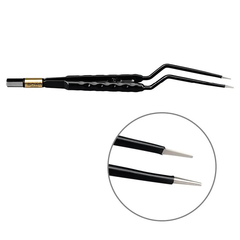 Біполярний пінцет, антипригарний, округла рукоятка, штикоподібний, 200 мм, 1 мм. BOWA-electronic GmbH & Co. KG